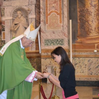 7 octombrie: Roma: Episcopul Petru Gherghel printre români