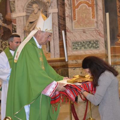 7 octombrie: Roma: Episcopul Petru Gherghel printre români