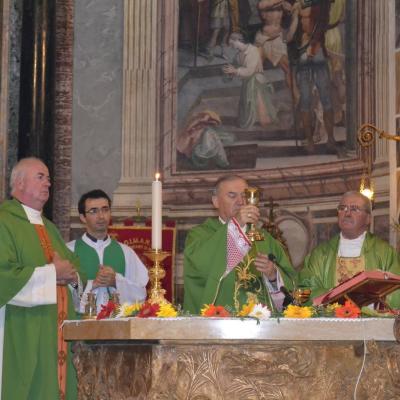 7 octombrie: Roma: Episcopul Petru Gherghel printre români