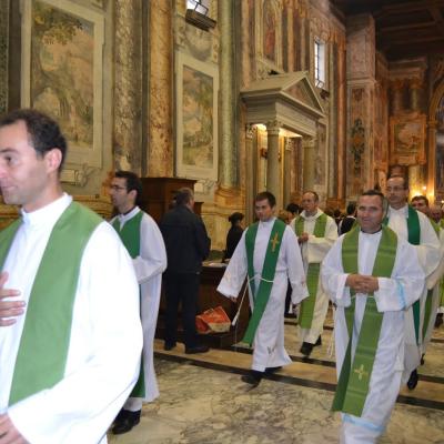 7 octombrie: Roma: Episcopul Petru Gherghel printre români