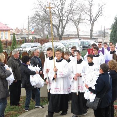 1 decembrie: Butea: Liturghia de înmormântare a părintelui Alois Dămoc