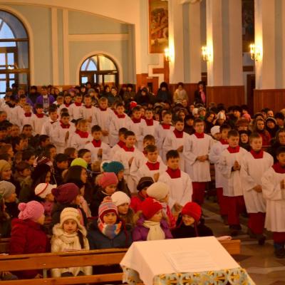 16 decembrie: Tămăşeni: Primirea şi binecuvântarea ministranţilor