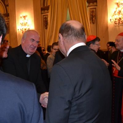 15 februarie: Roma: Întâlnirea dintre preşedintele României şi ambasadorii acreditaţi la Vatican şi pe reprezentanţii cultelor
