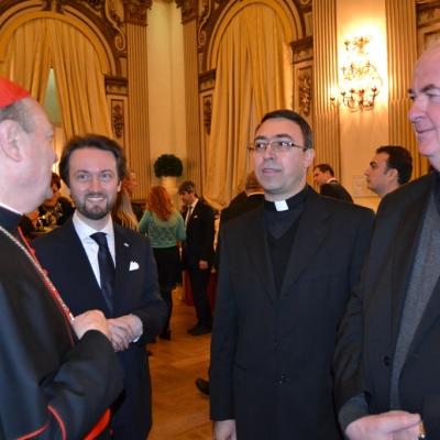 15 februarie: Roma: Întâlnirea dintre preşedintele României şi ambasadorii acreditaţi la Vatican şi pe reprezentanţii cultelor