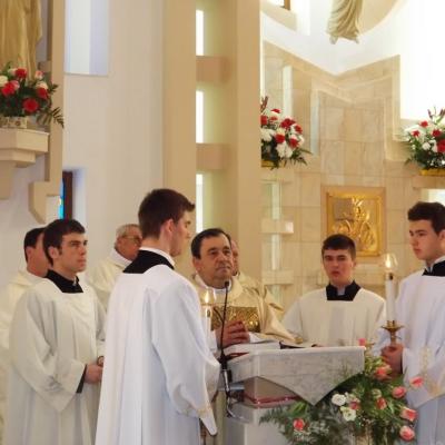 19 martie: Bacău: Hramul Seminarului şi depunerea relicvelor în capelă (19 martie 2013)