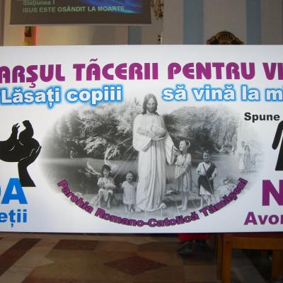 23 martie: Tămăşeni: Marşul tăcerii pentru viaţă