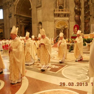 28 martie: Vatican: Liturghia Crismei împreună cu papa Francisc