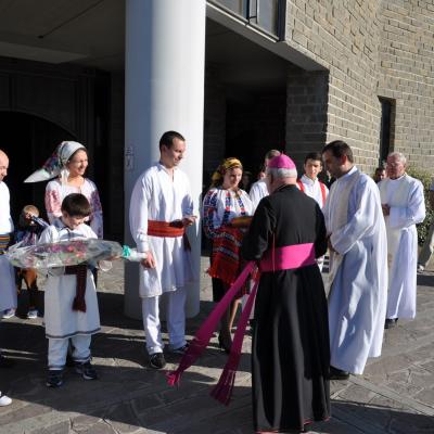 14 aprilie: Cesano: Vizita pastorală a ep. Gino Reali în comunitatea catolică românească