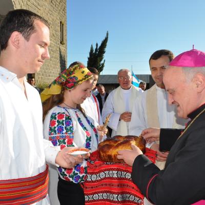 14 aprilie: Cesano: Vizita pastorală a ep. Gino Reali în comunitatea catolică românească