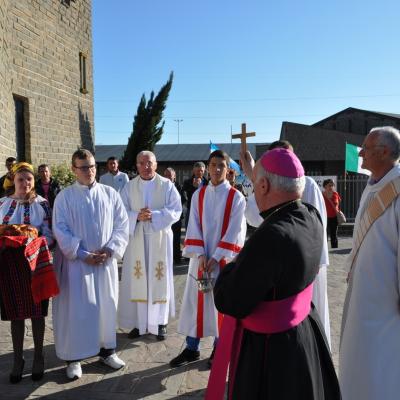14 aprilie: Cesano: Vizita pastorală a ep. Gino Reali în comunitatea catolică românească