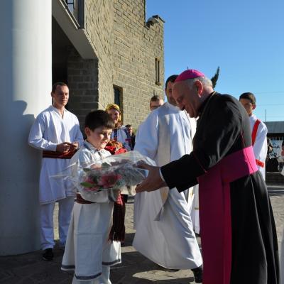 14 aprilie: Cesano: Vizita pastorală a ep. Gino Reali în comunitatea catolică românească