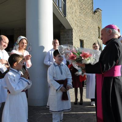 14 aprilie: Cesano: Vizita pastorală a ep. Gino Reali în comunitatea catolică românească