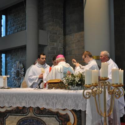 14 aprilie: Cesano: Vizita pastorală a ep. Gino Reali în comunitatea catolică românească