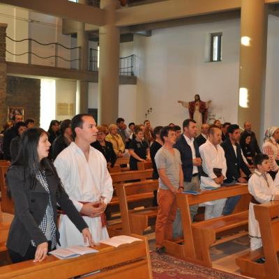 14 aprilie: Cesano: Vizita pastorală a ep. Gino Reali în comunitatea catolică românească