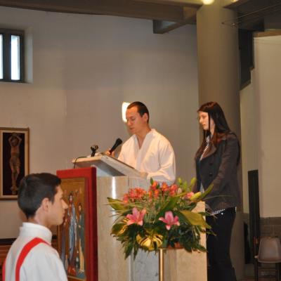 14 aprilie: Cesano: Vizita pastorală a ep. Gino Reali în comunitatea catolică românească