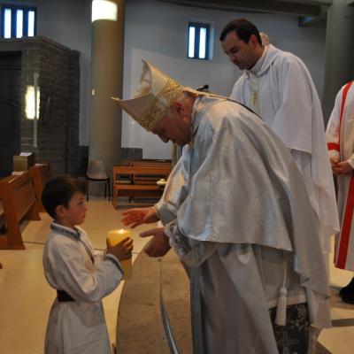 14 aprilie: Cesano: Vizita pastorală a ep. Gino Reali în comunitatea catolică românească