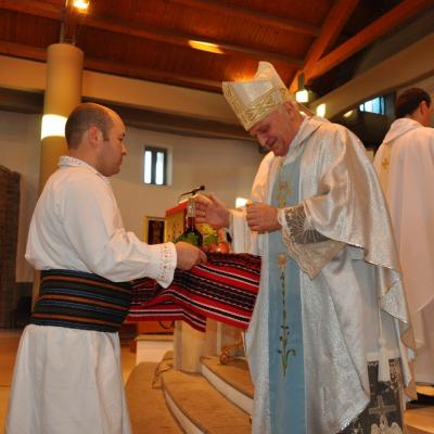 14 aprilie: Cesano: Vizita pastorală a ep. Gino Reali în comunitatea catolică românească