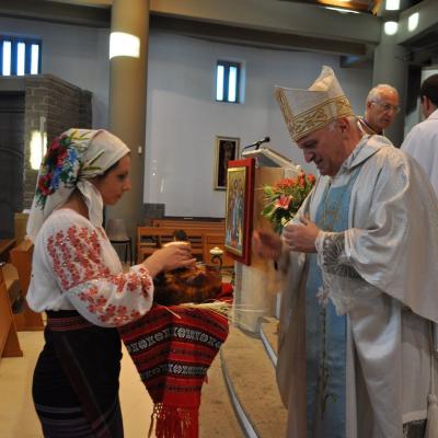 14 aprilie: Cesano: Vizita pastorală a ep. Gino Reali în comunitatea catolică românească