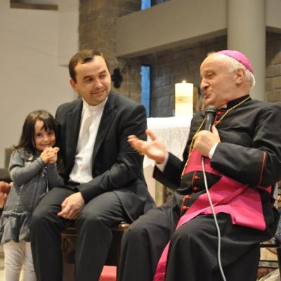 14 aprilie: Cesano: Vizita pastorală a ep. Gino Reali în comunitatea catolică românească