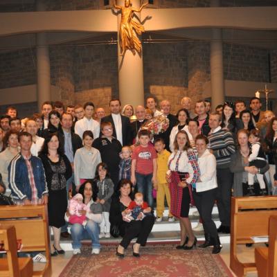 14 aprilie: Cesano: Vizita pastorală a ep. Gino Reali în comunitatea catolică românească