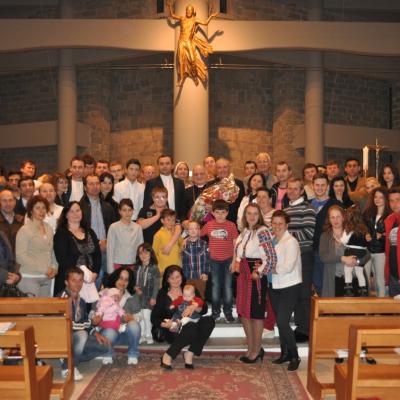 14 aprilie: Cesano: Vizita pastorală a ep. Gino Reali în comunitatea catolică românească