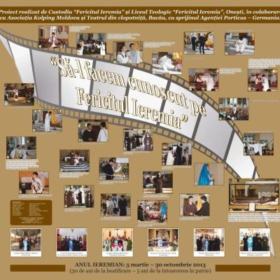 30 octombrie: Oneşti: Încheierea proiectului "Să-l facem cunoscut pe fericitul Ieremia prin arta dramatică", în cadrul Anului Ieremian