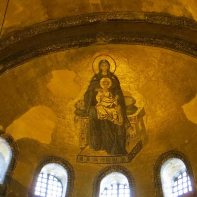 Maica Domnului, mozaic din biserica "Sfânta Sofia" din Istanbul