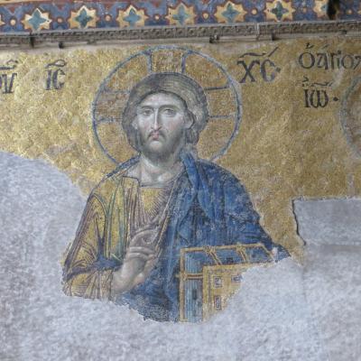 Isus Pantocrator, mozaic din biserica "Sfânta Sofia" din Istanbul