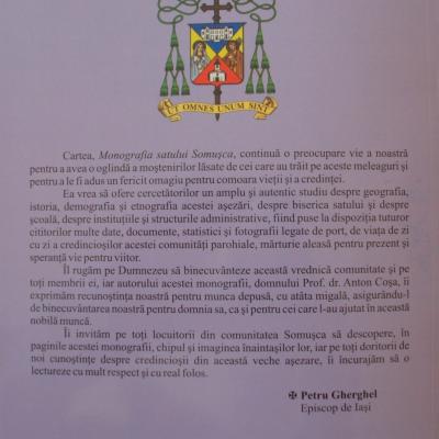10 noiembrie: Somuşca: Lansarea monografiei satului