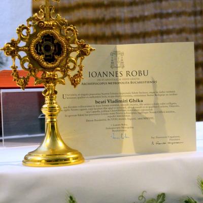 4 februarie: Gherăeşti: Primirea unei relicve a fericitului Vladimir Ghika