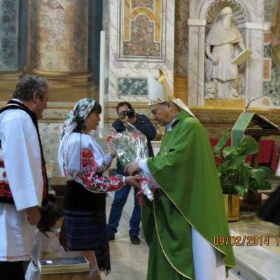9 februarie: Roma: PS Petru Gherghel în vizită la românii catolici