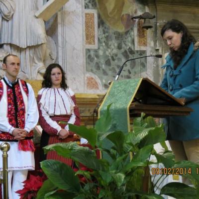 9 februarie: Roma: PS Petru Gherghel în vizită la românii catolici