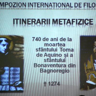 10 martie: Roman: Simpozionul internaţional de filosofie "Itinerarii metafizice"