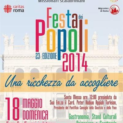 18 mai: Roma: "Festa dei popoli" 2014