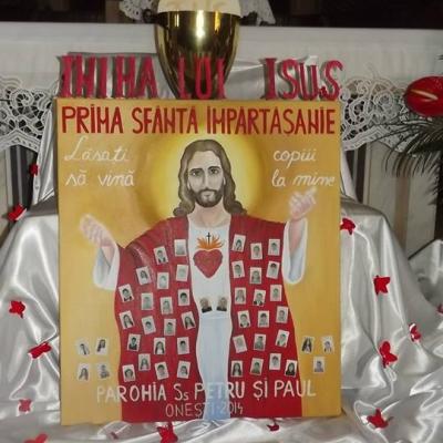 15 iunie: Oneşti "Sfinţii Petru şi Paul": Prima Sfântă Împărtăşanie