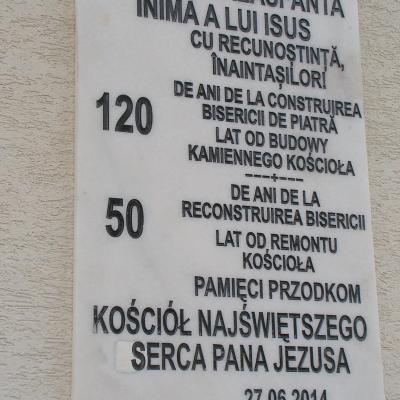 27 iunie: Poiana Micului: Jubileul bisericii "Preasfânta Inimă a lui Isus"