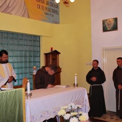 14-19 septembrie: Oneşti: Exerciţii spirituale şi profesiune solemnă la fraţii capucini
