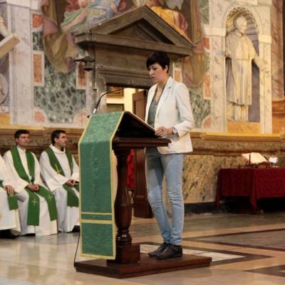 12 octombrie: Roma: ÎPS Ioan Robu în vizită la comunitatea romano-catolică română. San Vitale. Foto Ştefan Stasisin