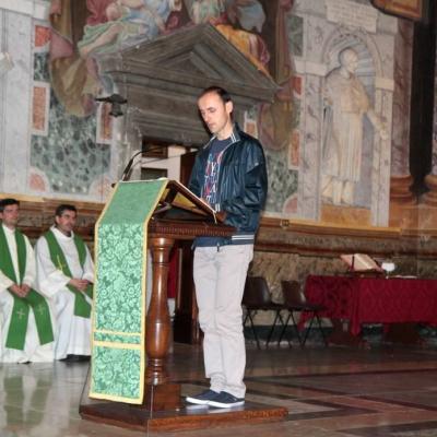12 octombrie: Roma: ÎPS Ioan Robu în vizită la comunitatea romano-catolică română. San Vitale. Foto Ştefan Stasisin