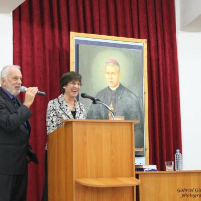 4 noiembrie: Iaşi: Autoarea germană Gabriele Kuby la lansarea propriilor cărţi despre teoria "gender". Foto: Ionuţ-Gabriel Giurgică