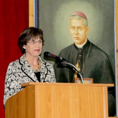 4 noiembrie: Iaşi: Autoarea germană Gabriele Kuby la lansarea propriilor cărţi despre teoria "gender". Foto: Ionuţ-Gabriel Giurgică