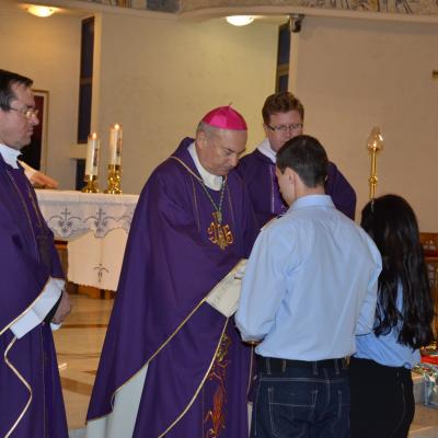 7 decembrie: Iaşi: Adeziunea la Acţiunea Catolică în Parohia "Adormirea Maicii Domnului"