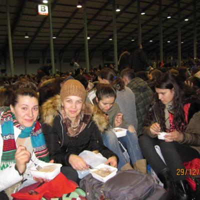 29 decembrie 2014 - 2 ianuarie 2015: Praga: Tineri din Dieceza de Iaşi la Pelerinajul încrederii pe pământ. Liben Praha 8. Foto: Cristina Budău
