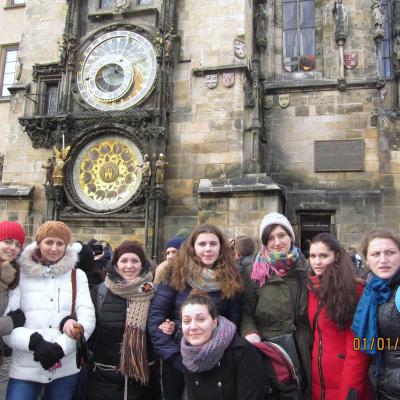 29 decembrie 2014 - 2 ianuarie 2015: Praga: Tineri din Dieceza de Iaşi la Pelerinajul încrederii pe pământ. Liben Praha 8. Foto: Cristina Budău