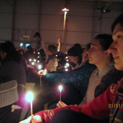 29 decembrie 2014 - 2 ianuarie 2015: Praga: Tineri din Dieceza de Iaşi la Pelerinajul încrederii pe pământ. Liben Praha 8. Foto: Cristina Budău