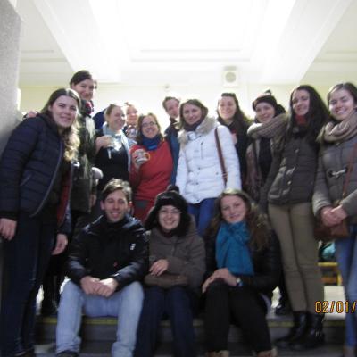 29 decembrie 2014 - 2 ianuarie 2015: Praga: Tineri din Dieceza de Iaşi la Pelerinajul încrederii pe pământ. Liben Praha 8. Foto: Cristina Budău