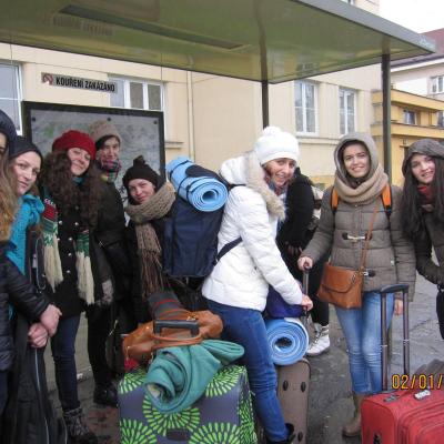 29 decembrie 2014 - 2 ianuarie 2015: Praga: Tineri din Dieceza de Iaşi la Pelerinajul încrederii pe pământ. Liben Praha 8. Foto: Cristina Budău
