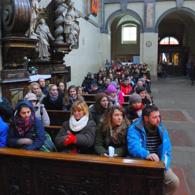29 decembrie 2014 - 2 ianuarie 2015: Praga: Tineri din Dieceza de Iaşi la Pelerinajul încrederii pe pământ. Foto: Emilian Lupu