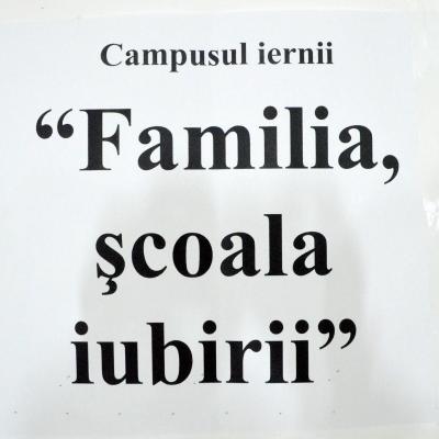 3-5 februarie: Bacău "Sfântul Nicolae": Campusul copiilor "Familia, şcoala iubirii"