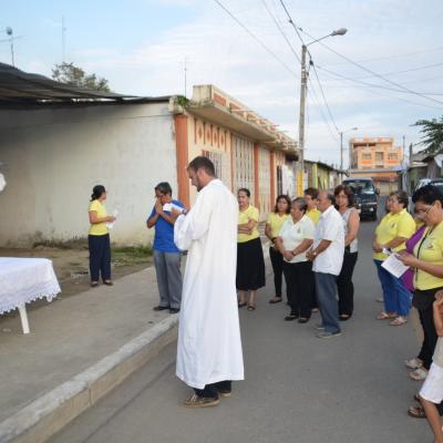 Celebrare a Liturgiei cuvântului făcută de seminaristul Liviu Focioroş